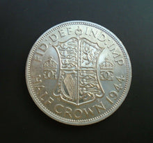 Load image into Gallery viewer, 1944 KING GEORGE VI BARE HEAD 1 SILVER HALF CROWN ref SPINK 4080 A4
