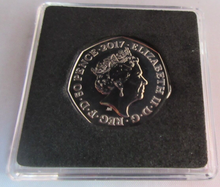 Load image into Gallery viewer, 2017 JEREMY FISHER QEII BUNC 50P FIFTY PENCE COIN QUAD CAPSULE &amp; COA
