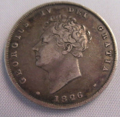1826 GEORGE IV SHILLING aUNCIRCULATED CONDITION PRESENTED IN CLEAR FLIP