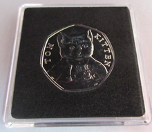 Load image into Gallery viewer, 2017 TOM KITTEN QEII BUNC 50P FIFTY PENCE COIN QUAD CAPSULE &amp; COA
