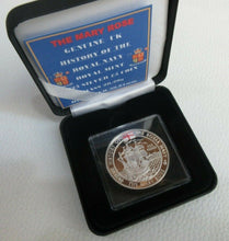 Load image into Gallery viewer, 2003 HISTORY OF THE ROYAL NAVY MARY ROSE SILVER PROOF £5 COIN ROYAL MINT  A1
