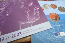 Load image into Gallery viewer, 1953 - 2003 CORONATION ANNIVERSARY BRILLIANT UNC COIN COLLECTION - 19 COINS £5
