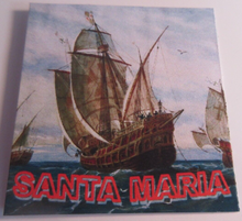 Load image into Gallery viewer, 2022 QEII SANTA MARIA COLUMBUS FLAGSHIP REVERSE FROSTED .999 SILVER 1OZ COIN&amp;BOX
