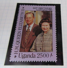 Load image into Gallery viewer, 1986 QUEEN ELIZABETH II 60TH BIRTHDAY UGANDA STAMPS &amp; ALBUM SHEET
