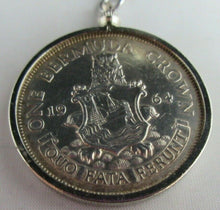 Load image into Gallery viewer, 1964 ONE BERMUDA CROWN COIN WITH MOUNT &amp; NECKLACE BEAUTIFULLY BOXED
