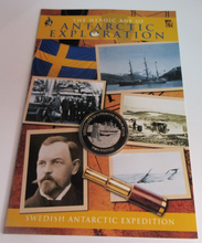 Load image into Gallery viewer, 2022 ANTARCTIC EXPLORATION SWEDISH ANTARCTIC EXPEDTION TWO POUND £2 COIN PACK
