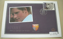 Load image into Gallery viewer, 2009 QE II&#39;S ROYAL GRANDCHILDREN - PRINCE HARRY STAMP COVER/ 4 MNH STAMPS/INFO
