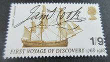 Load image into Gallery viewer, 1968 JAMES COOK FIRST VOYAGE OF DISCOVERY 6 1/9 STAMPS MNH WITH STAMP HOLDER
