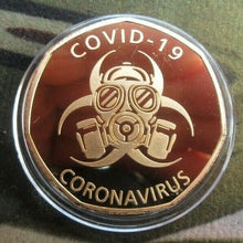 Load image into Gallery viewer, I SURVIVED 2020 MEDALLION GOLD PLATED NOVELTY 50p SHAPED COIN
