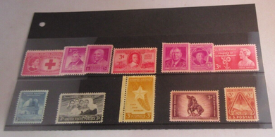1948 USA 12 X STAMPS MNH IN A CLEAR FRONTED STAMP HOLDER