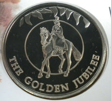 Load image into Gallery viewer, 2002 HM THE QUEEN&#39;S GOLDEN JUBILEE, FALKLAND ISLAND BUNC 50p CROWN COIN/PNC
