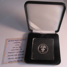 Load image into Gallery viewer, 1985 £1 ONE POUND SILVER PROOF COIN WELSH LEEK BOX &amp; COA
