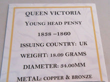 Load image into Gallery viewer, 1896 QUEEN VICTORIA  PENNY YOUNG HEAD BUNC IN QUAD CAP &amp; BOX WITH COA

