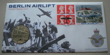 Load image into Gallery viewer, 1948-1949 THE BERLIN AIRLIFT - NICKEL BRASS - PHILATELIC MEDALLIC COVER PNC
