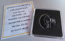 Load image into Gallery viewer, 2019 THE SNOWMAN QEII BUNC 50P FIFTY PENCE COIN WITH QUAD CAPSULE &amp; COA
