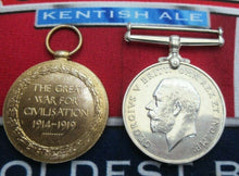 Load image into Gallery viewer, WWI 1914 - 1918 MEDAL PAIR TO FREDERICK.A.SLACK ARMY SERVICE CORE M2-200472

