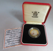 Load image into Gallery viewer, 2007 £2 ACT OF THE UNION SILVER PROOF PIEDFORT TWO POUND COIN BOXED
