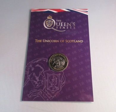 The Unicorn Of Scotland 2021 Queen's Beasts RARE BIOT £2 Coin In Pack