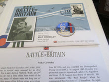 Load image into Gallery viewer, £5 Proof Coin First Day Covers Colourised Rare Unusual Battle of Britain WWII BU
