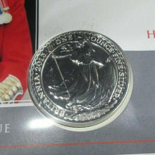 Load image into Gallery viewer, Trooping the Colour 2013 Queen&#39;s Birthday 1oz Silver Bunc £2 Britannia Coin PNC
