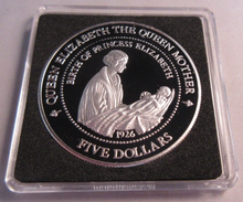 Load image into Gallery viewer, 1994 SILVER PROOF NEW ZEALAND 1 DOLLAR QUEEN MOTHER LADY OF THE CENTURY BOX&amp;COA
