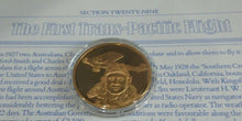 Load image into Gallery viewer, History of Man in Flight 1973 Gold Plated Bronze Scarce Medals + Info Sheet
