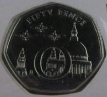 Load image into Gallery viewer, 2020 VE DAY 75TH ANNIVERSARY BU COMPLETE SET ISLE OF MAN FIFTY PENCE COINS PNC
