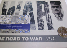 Load image into Gallery viewer, UK 2014 The Great War 1914-1918 Royal Mint BUnc £2 Two Pound Coin Cover PNC
