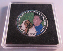 Load image into Gallery viewer, 1956 ELVIS KENEDY HALF DOLLAR COIN HOUND DOG PREMIERS ON MILTON BERLE BUNC
