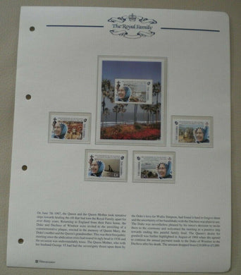 1952-1992 QEII 40TH ANNIVERSARY OF THE ACCESSION  5 X THE GAMBIA MNH STAMPS/INFO