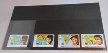 Load image into Gallery viewer, JERSEY UNICEF 50TH ANNIVERSARY DECIMAL STAMPS X 4 MNH IN STAMP HOLDER
