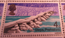 Load image into Gallery viewer, 1968 TARR STEPS PREHISTORIC 4d 18 X STAMPS MNH INCLUDES STAMP HOLDER
