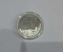Load image into Gallery viewer, Vancouver Discovers West Coast of America Silver Proof Medal + Info Sheet

