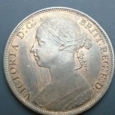 1887 QUEEN VICTORIA UNCIRCULATED ONE PENNY 1D REF SPINK 3954