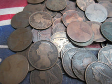 Load image into Gallery viewer, QUEEN VICTORIA PENNY COIN WORN &amp; DIRTY VIELED &amp; BUN HEADS PICKED AT RANDOM
