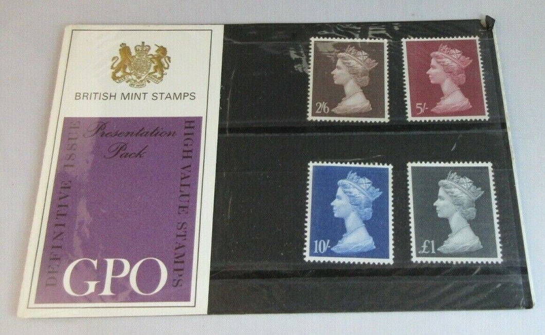 1969 HIGH VALUE DEFINITIVE ISSUE MINT BRITISH STAMPS PRESENTATION PACK