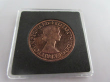 Load image into Gallery viewer, 1953 QUEEN ELIZABETH II PROOF BRONZE ONE PENNY COIN IN QUADRANT CAPSULE
