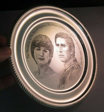 Load image into Gallery viewer, 1981 PRINCESS DIANA &amp; PRINCE CHARLES SOLID SILVER WEDDING PLATE 214 GRAMS
