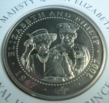 Load image into Gallery viewer, 2007 DIAMOND WEDDING ANNIVERSARY BUNC ONE DOLLAR COIN COVER PNC, STAMP AND COA
