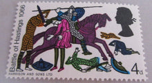 Load image into Gallery viewer, 1966 BATTLE OF HASTINGS 4d 11 X STAMPS MNH &amp; CLEAR FRONTED STAMP HOLDER
