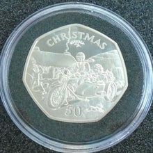 Load image into Gallery viewer, ISLE OF MAN IOM CHRISTMAS SILVER PROOF 50P VARIOUS YEARS POBJOY MINT BOX/COA
