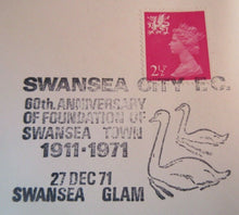 Load image into Gallery viewer, 1970&#39;s VINTAGE FOOTBALL STAMP COVER SWANSEA CITY FC
