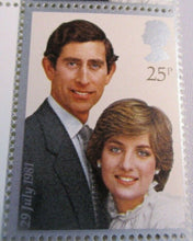 Load image into Gallery viewer, 1981 PRINCE CHARLES &amp; LADY DIANA SPENCER 25p GUTTER PAIRS 20 STAMPS MNH
