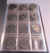 Load image into Gallery viewer, USA 5 5X DIME 7X 5 CENT 1X DOLLAR 1X QUARTER 5X NICKEL COINS IN SMALL COIN ALBUM
