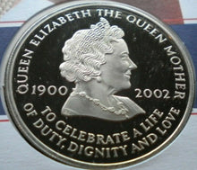 Load image into Gallery viewer, 1900-2002 HM QUEEN ELIZABETH THE QUEEN MOTHER 50 PENCE CROWN COIN COVER PNC
