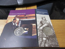 Load image into Gallery viewer, UK BUnc £5 COINS SEALED IN ROYAL MINT PACKS 2016 - 2019 WINDSOR CANUTE JUBILEE
