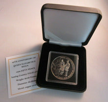 Load image into Gallery viewer, 1952-1992 40TH ANNIVERSARY OF REIGN BUNC 50P FIFTY PENCE CROWN COIN BOX &amp; COA
