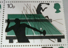 Load image into Gallery viewer, TABLE TENNIS 1977 10P BLOCK OF TEN STAMPS MNH WITH TRAFFIC LIGHTS
