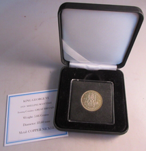 Load image into Gallery viewer, 1950 KING GEORGE VI BARE HEAD  SCOTTISH ONE SHILLING COIN BOXED WITH COA
