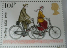 Load image into Gallery viewer, 1978 CYCLING 1878-1978 10 1/2p BLOCK OF 10 STAMPS MNH &amp; TRAFFIC LIGHTS
